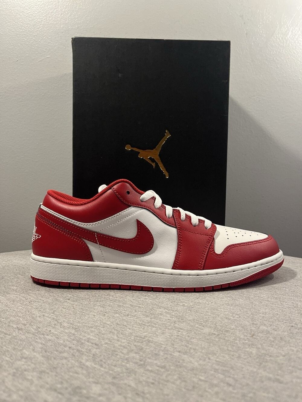 Nike Air Jordan 1 Low Summit White Varsity Red Men's Shoe Size 11 553558-166